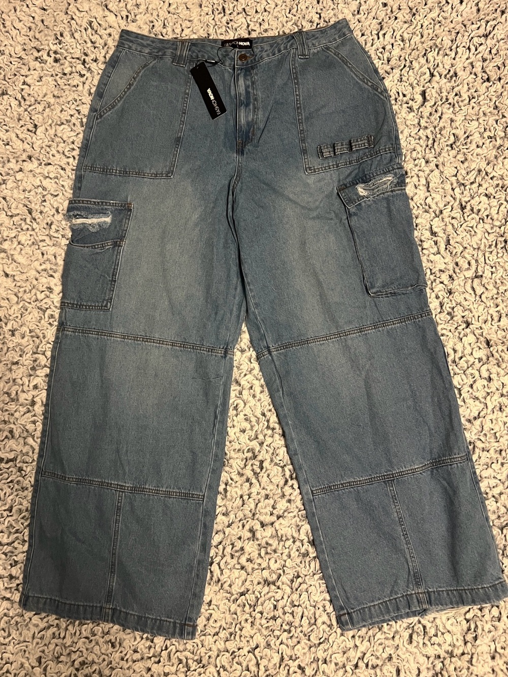 Fashion Nova Cargo Denim Jeans